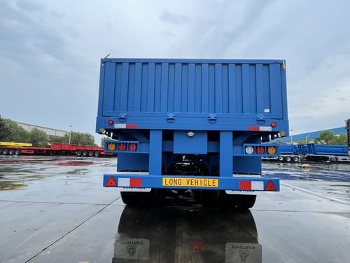 3-Axle Heavy Duty Stake Transport Van Cargo Semi Trailer-6