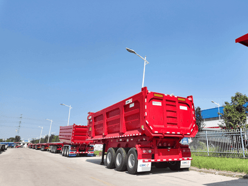 3 Axles 26CBM Dump Semi Trailer-5