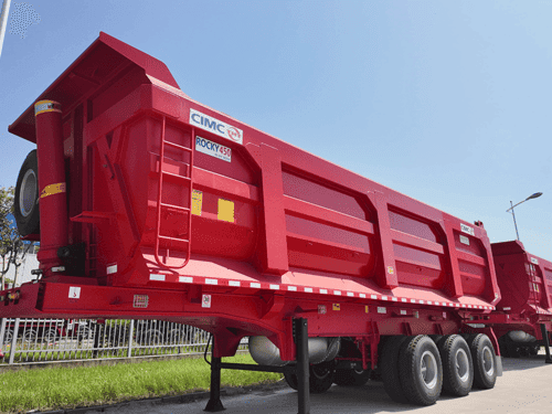 3 Axles 26CBM Dump Semi Trailer-7