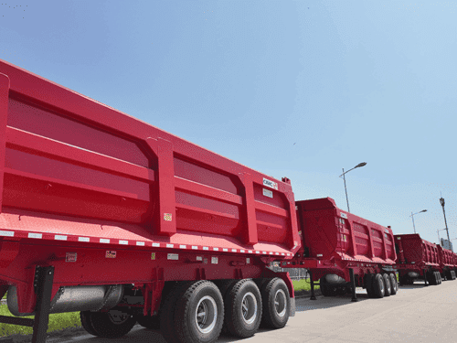 3 Axles 26CBM Dump Semi Trailer-8