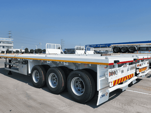 3 Axles 40FT Flatbed Semi Trailer-4
