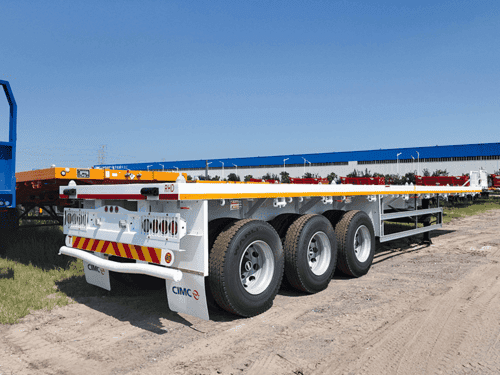 3 Axles 40FT Flatbed Semi Trailer-8