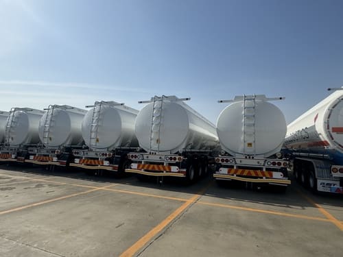 3 Axles 46CBM Aluminum Alloy Fuel Tanker Semi Trailer-7